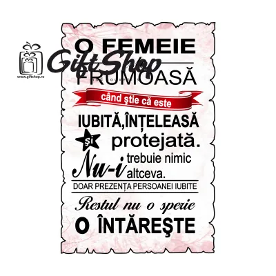 O femeie este frumoasa..., magnet frigider  mgs085